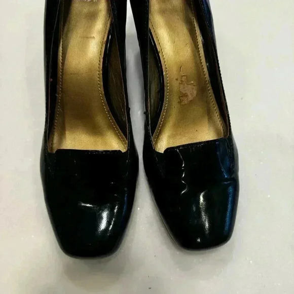 CIRCA JOAN & DAVID Size 9M Luxe -Voyeur Black Slip On Patent Leather Heels - Picture 9 of 10